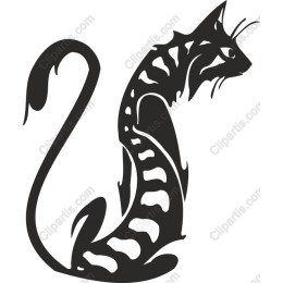 Stylish Cat with Skeletal