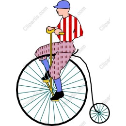 Vintage Penny-Farthing Cyclist
