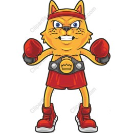 Playful Boxing Cat