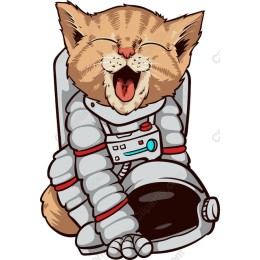Cosmic Kitty: Playful Astronaut Cat