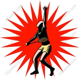 Vibrant Badminton Player