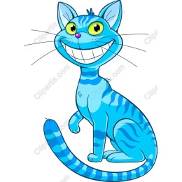 Whimsical Blue Cat