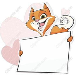 Playful Cat with Sign
