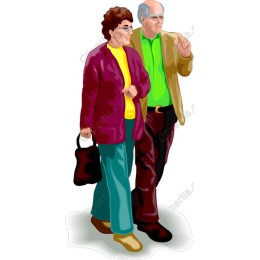 Elderly Couple Strolling