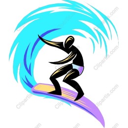 Vibrant Surfer