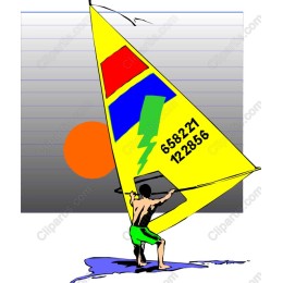 Vibrant Windsurfing Action