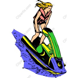 Vibrant Jet Ski Rider