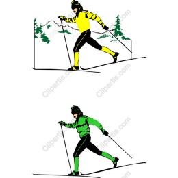 Vibrant Cross-Country Skiing