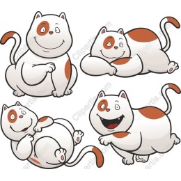 Charming Cartoon Cat Set