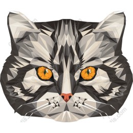 Polyhedral Cat Portrait