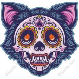 Sugar Skull Cat
