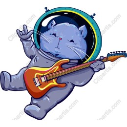 Cosmic Rockstar Cat