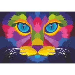 Kaleidoscopic Cat Portrait