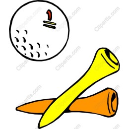 Colorful Golf Ball and Tees