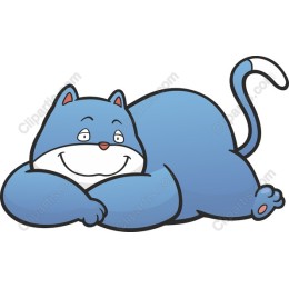 Whimsical Blue Cat