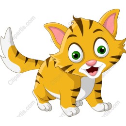 Cheerful Cartoon Tiger