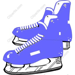 Vibrant Blue Ice Skate