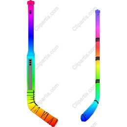 Rainbow Hockey Sticks