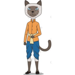 Charming Cat Character