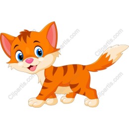 Cartoon Orange Kitten