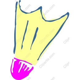 Vibrant Hand-Drawn Shuttlecock