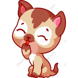 Playful Cartoon Kitten