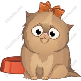 Charming Fluffy Cat with Bow