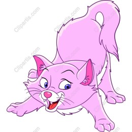 Cheerful Pink Cat