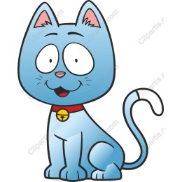 Whimsical Blue Cat
