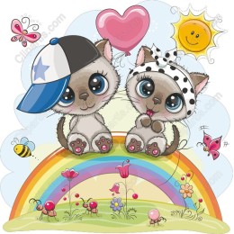 Charming Kittens Rainbow