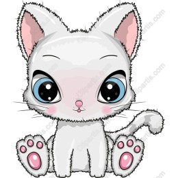 Fluffy Cartoon Kitten