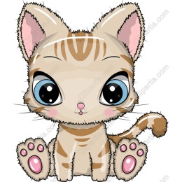 Adorable Cartoon Kitten