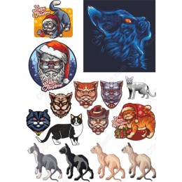Festive Feline Frenzy - Holiday Cat Set