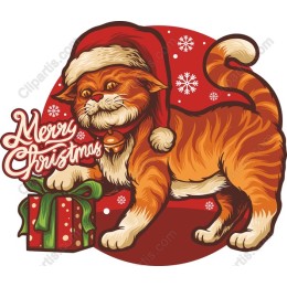 Merry Christmas Ginger Cat