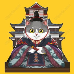 Regal Cat in Traditional Attire