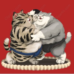 Cat Sumo Wrestlers