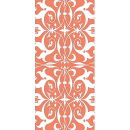 Elegant Coral and White Floral Pattern