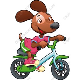 Cheerful Dog Riding Bicycle
