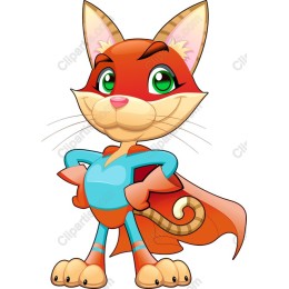 Playful Superhero Cat