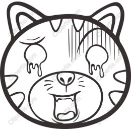 Playful Cartoon Cat Face