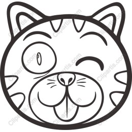 Winking Cat Face