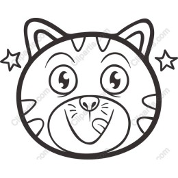 Playful Cat Face