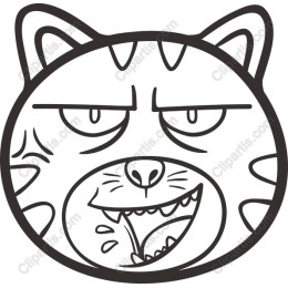 Angry Cat Face