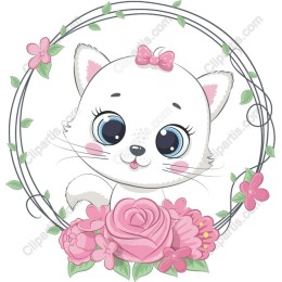 Whimsical Kitty Floral