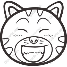 Cheerful Smiling Cat Face