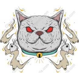 Fierce Red-Eyed Cat