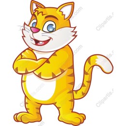 Playful Cartoon Cat