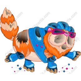 Roller-Skating Cat