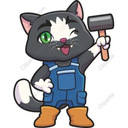 Playful Cat Character