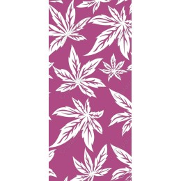 Elegant White Leaf Pattern in Pink Background
